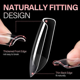 Détails des tips d'ongles AILLSA avec texture mate