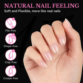 Détails des tips d'ongles amandes AZUREBEAUTY avec numéro de taille