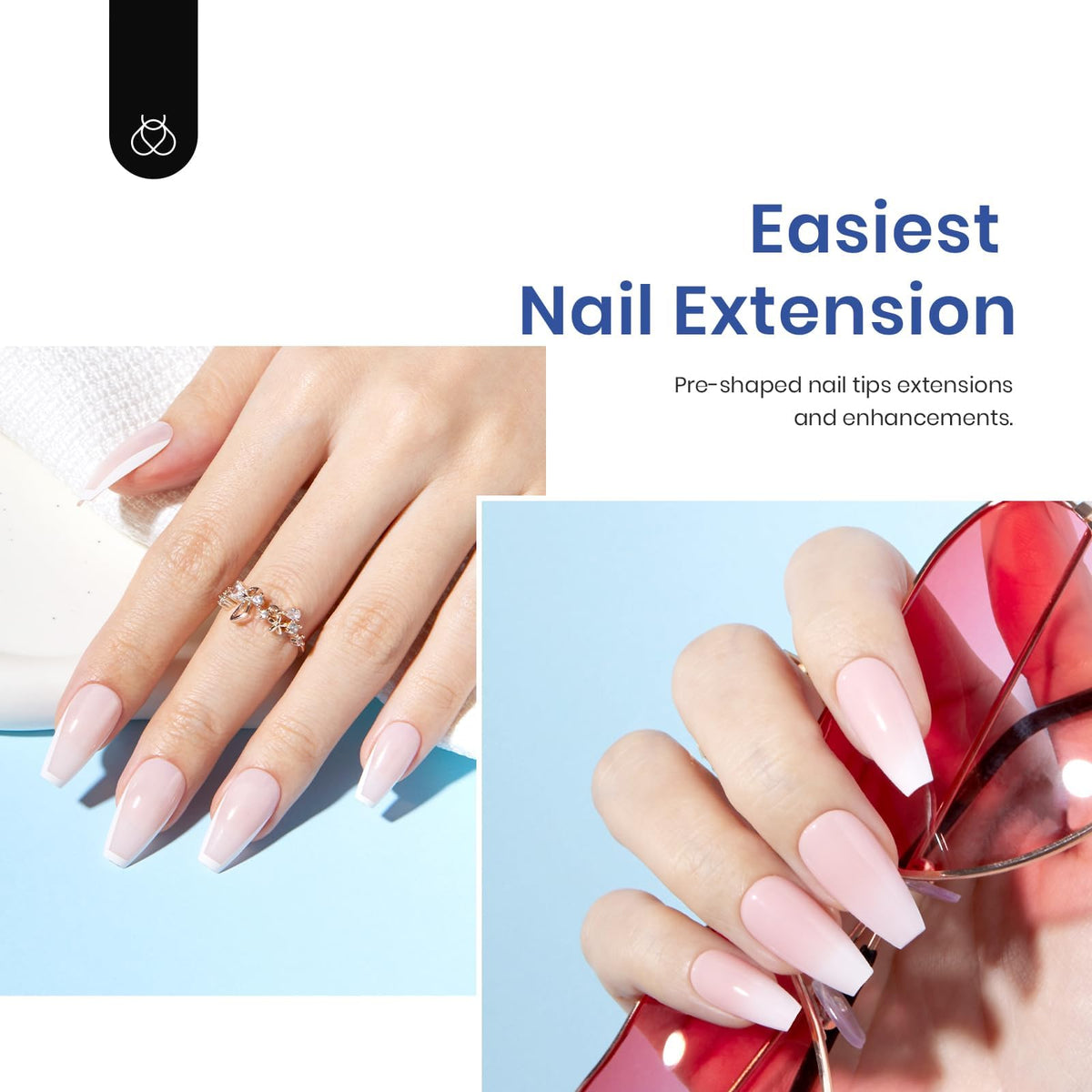 Détails des tips d'ongles Beetles, 240 pièces de différentes tailles