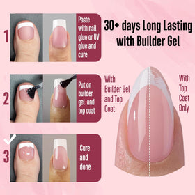 Détails des tips d'ongles BERRY PINK avec surface mate