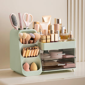 Détails des tiroirs de l'organisateur de maquillage HBlife
