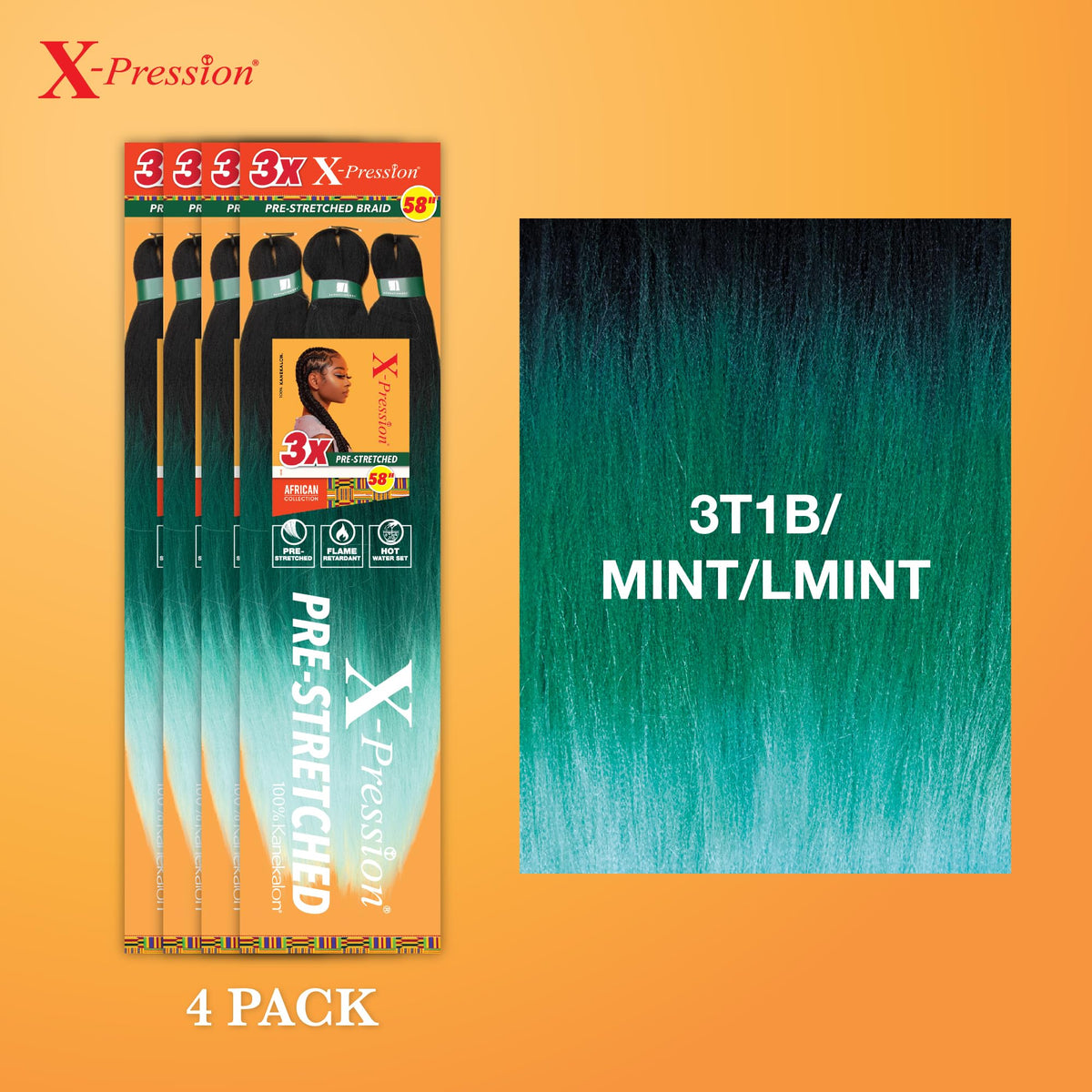 Détails des tresses pré-étirées Sensationnel X-Pression avec texture yaki