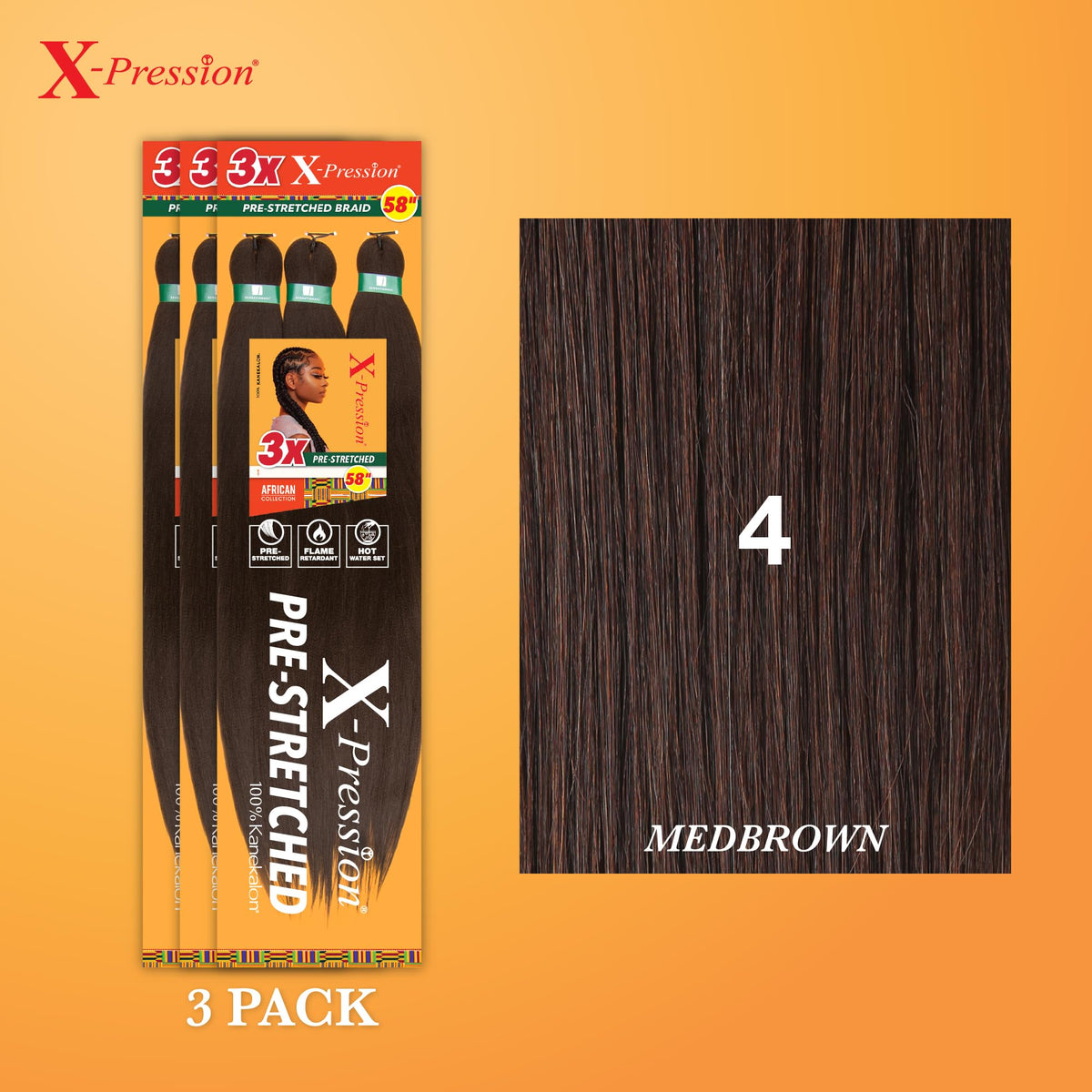 Détails des tresses Sensationnel X-Pression avec texture yaki