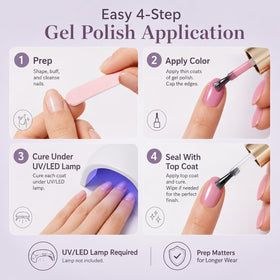 Détails des vernis à ongles beetles Gel Polish en rose et violet