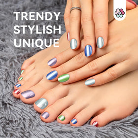 Détails des vernis à ongles métalliques SAVILAND en couleurs éclatantes