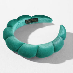 Détails du bandeau éponge Ayesha en velours vert