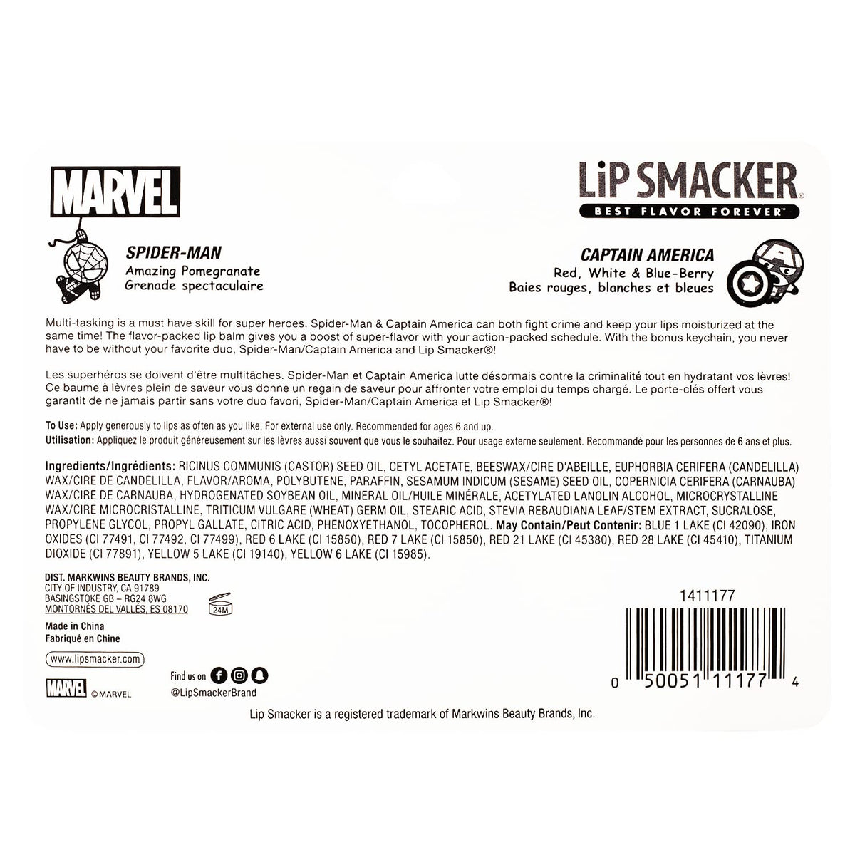 Détails du baume à lèvres Lip Smacker avec saveur de punch