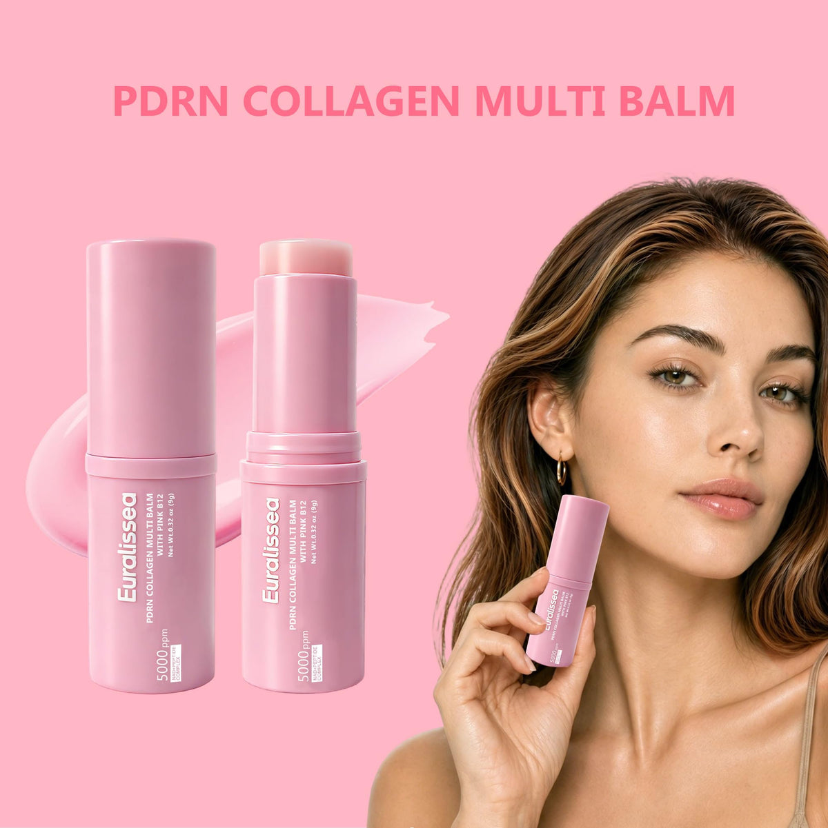 Détails du Baume Contour des Yeux Euralissea avec B12 rose