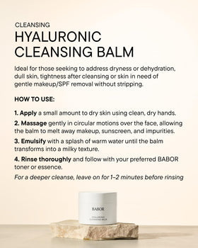 Détails du Baume Nettoyant Hyaluronique BABOR