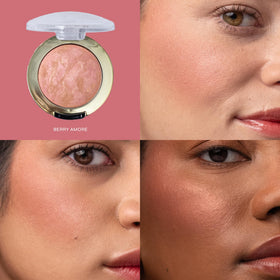 Détails du blush Milani Baked Berry Amore sur fond blanc