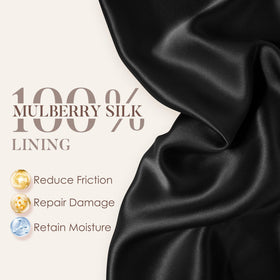 Détails du bonnet en soie LULUSILK avec sangle ajustable