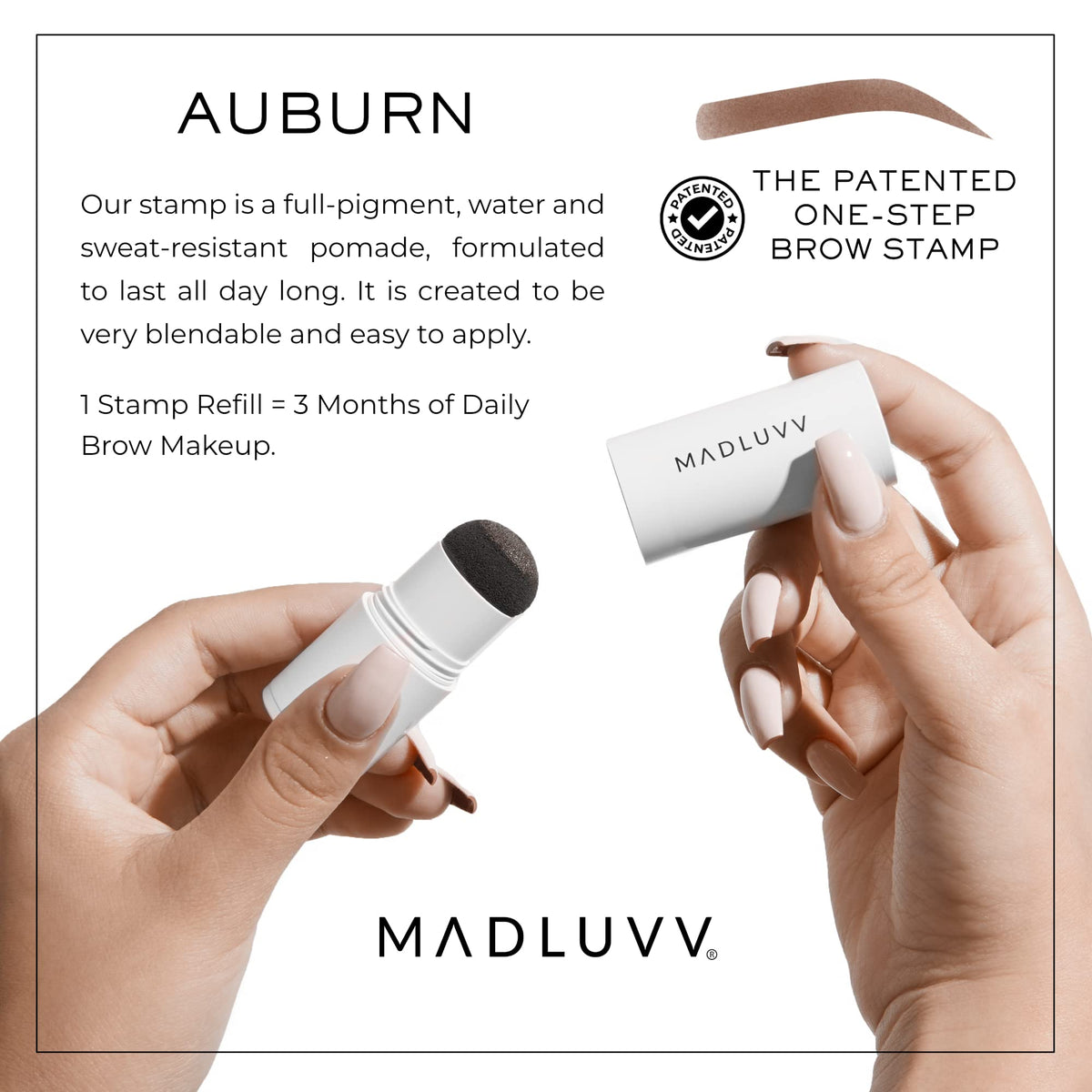Détails du capuchon du MADLUVV Brow Stamp Refill