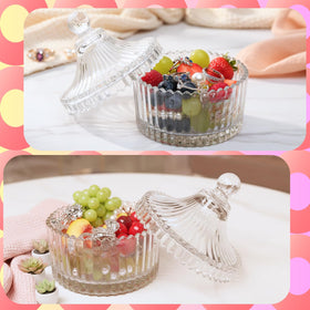 Détails du conteneur en verre pour poudres puff