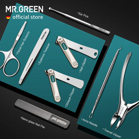 Détails du coupe-ongles en acier inoxydable du kit MR.GREEN