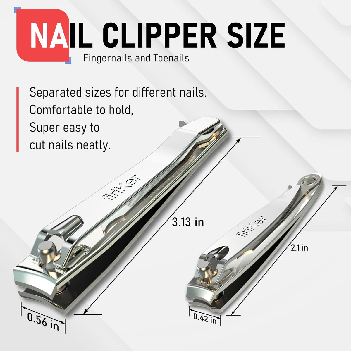 Détails du coupe-ongles firiKer en acier inoxydable