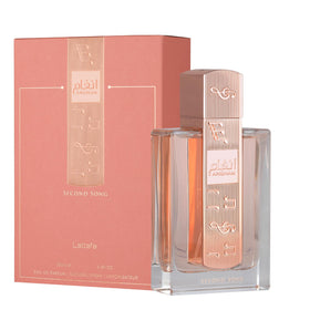 Détails du flacon d'Eau de Parfum Lattafa Angham Second Song 100ml