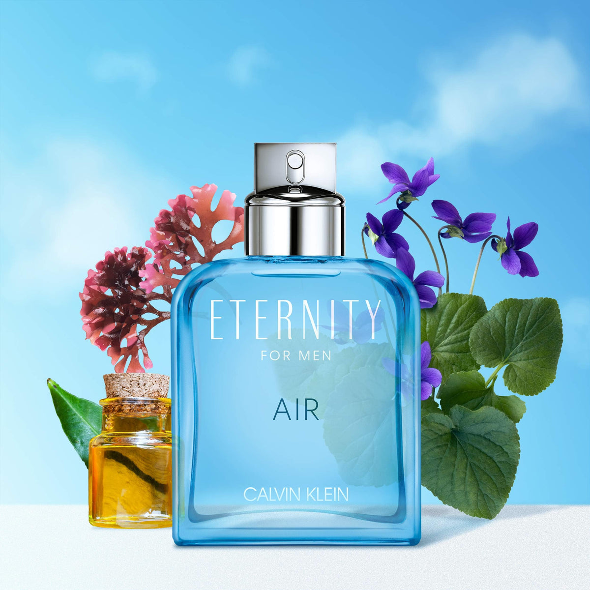 Détails du flacon de Calvin Klein Eternity Air avec bouchon
