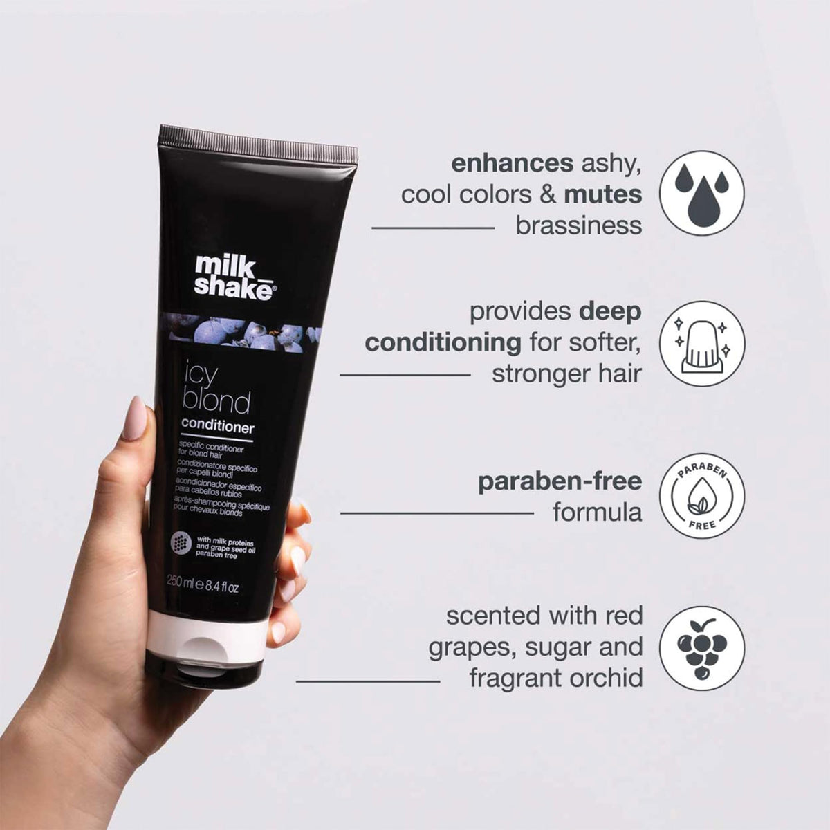 Détails du flacon de Conditionneur milk_shake Icy Blond