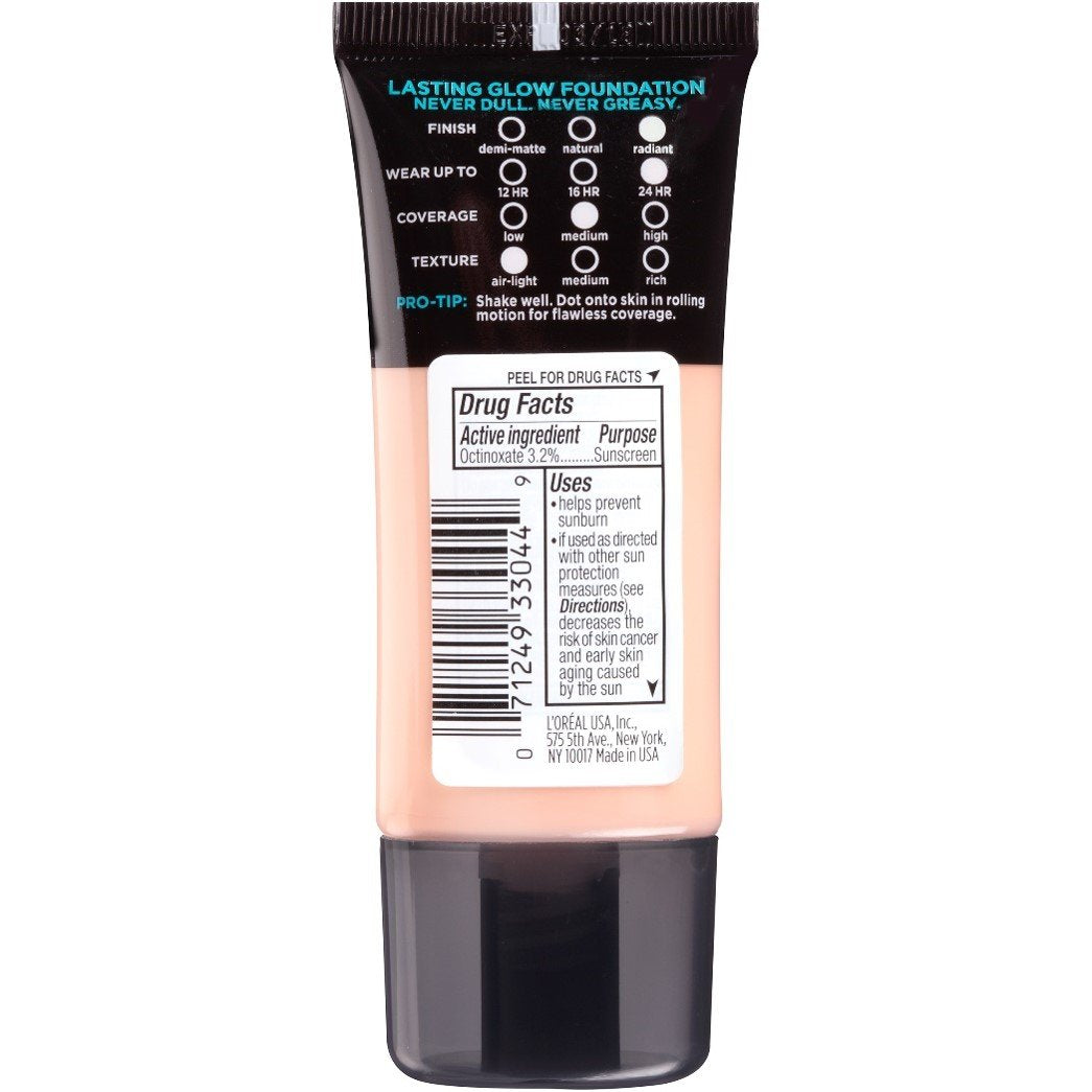 Détails du flacon de Fond de Teint Infallible Pro Glow L'Oreal Paris