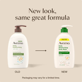 Détails du flacon de Gel Douche Hydratant Aveeno 1 L