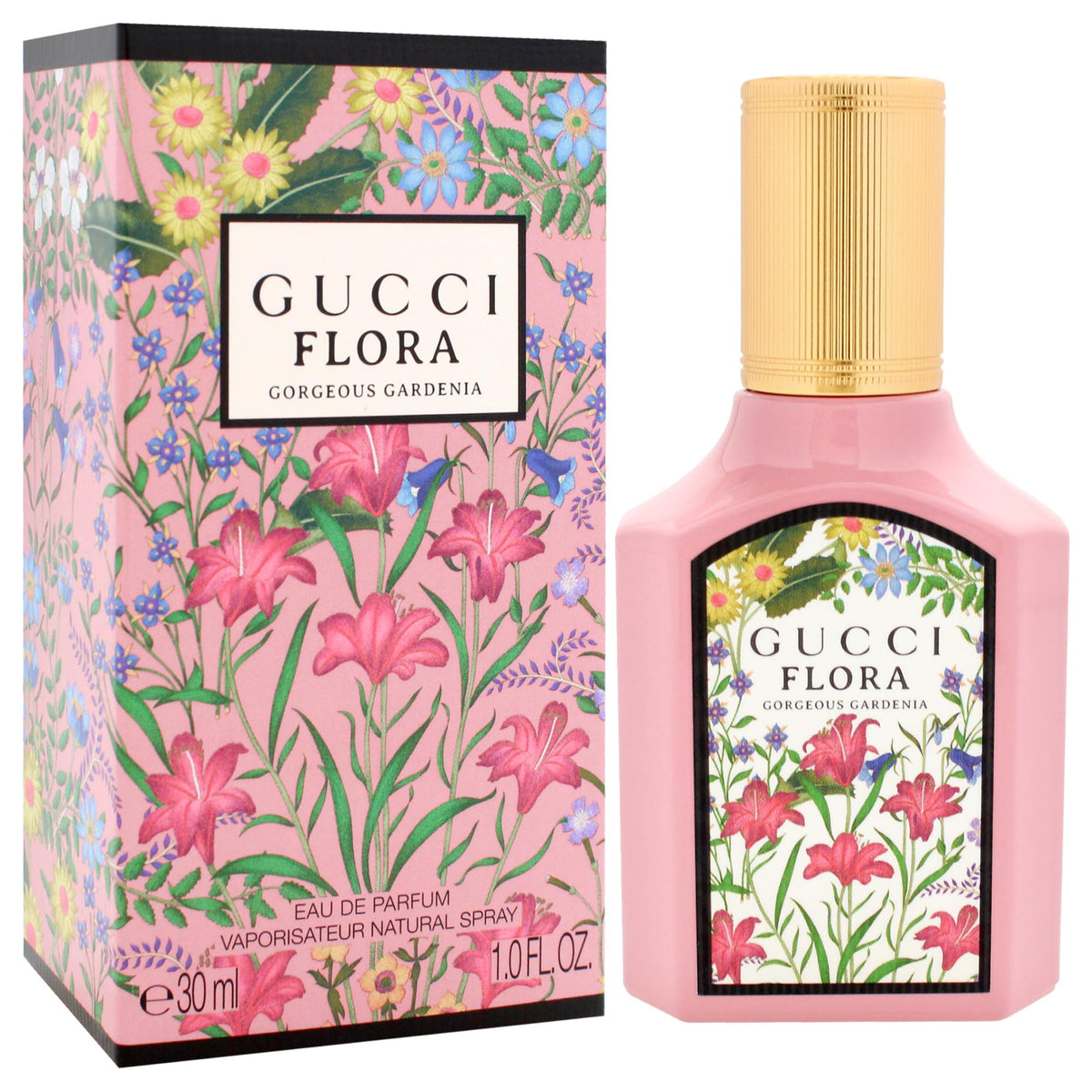 Détails du flacon de Gucci Flora Gorgeous Gardenia 30ml