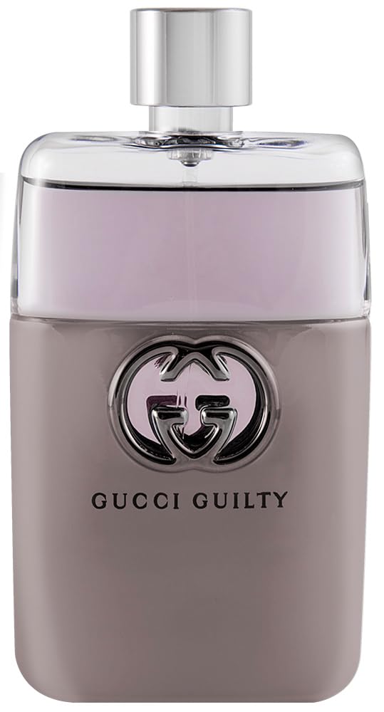 Détails du flacon de Gucci Guilty avec notes de parfum