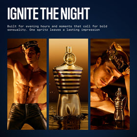 Détails du flacon de Jean Paul Gaultier Le Male Elixir Parfum