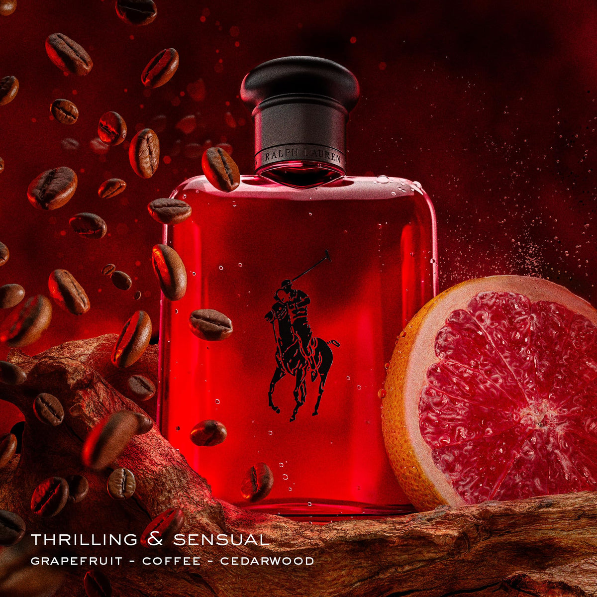 Détails du flacon de Ralph Lauren Polo Red, vue de côté