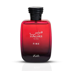 Détails du flacon de RASASI Hawas Fire avec capuchon