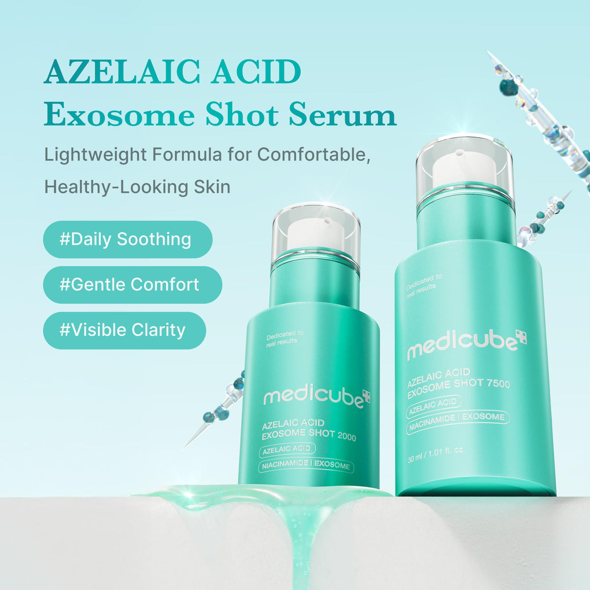 Détails du flacon de sérum medicube Exosome Shot
