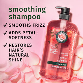 Détails du flacon de shampooing Herbal Essences Rose Hips