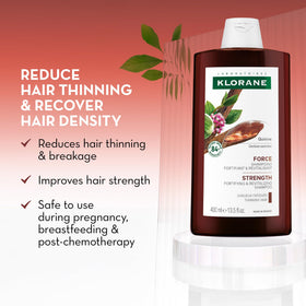 Détails du flacon de Shampooing Klorane au Quinine
