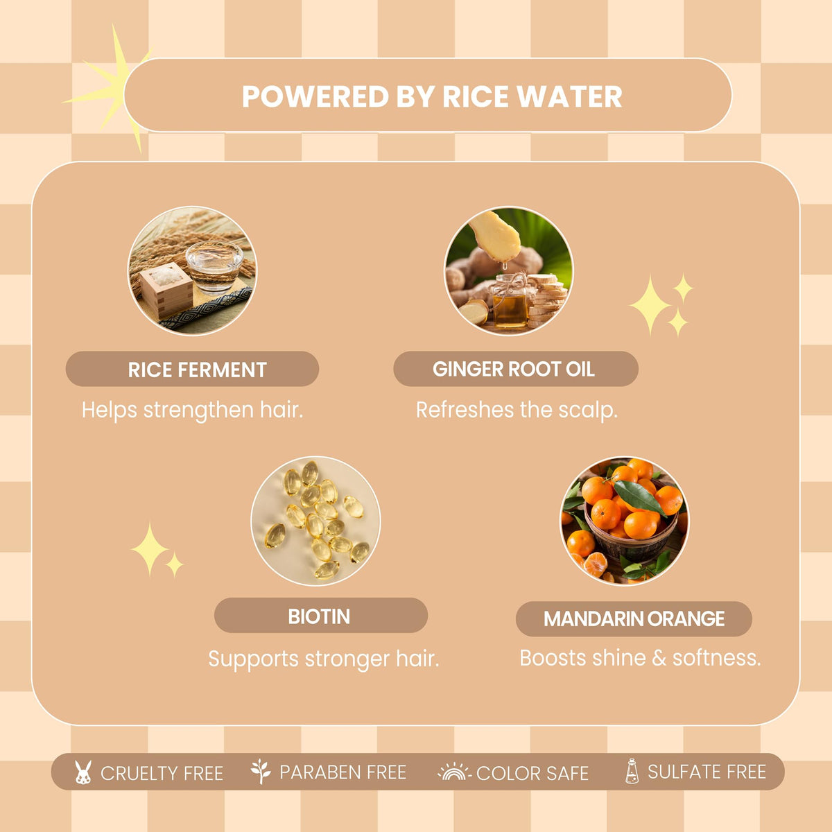 Détails du flacon de shampooing L LUSETA Eau de Riz