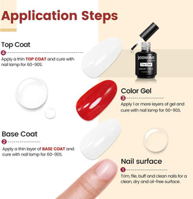 Détails du flacon de top coat gel JODSONE 15ml