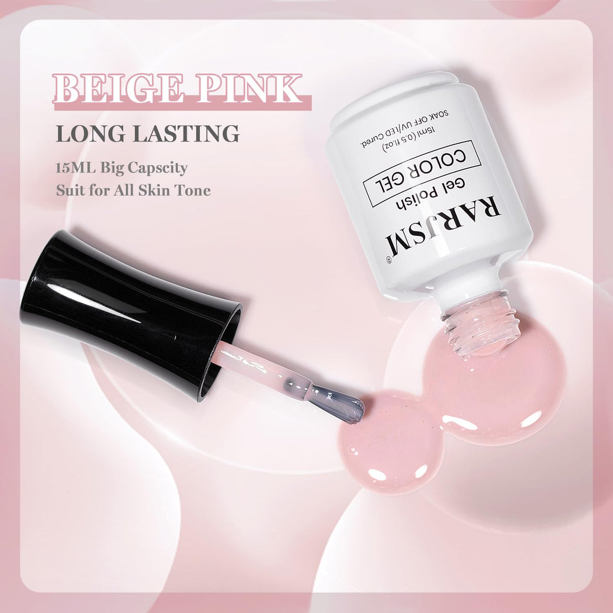 Détails du flacon de vernis gel RARJSM 15ml