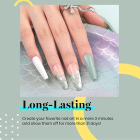 Détails du flacon de vernis gel vert sauge 15ml