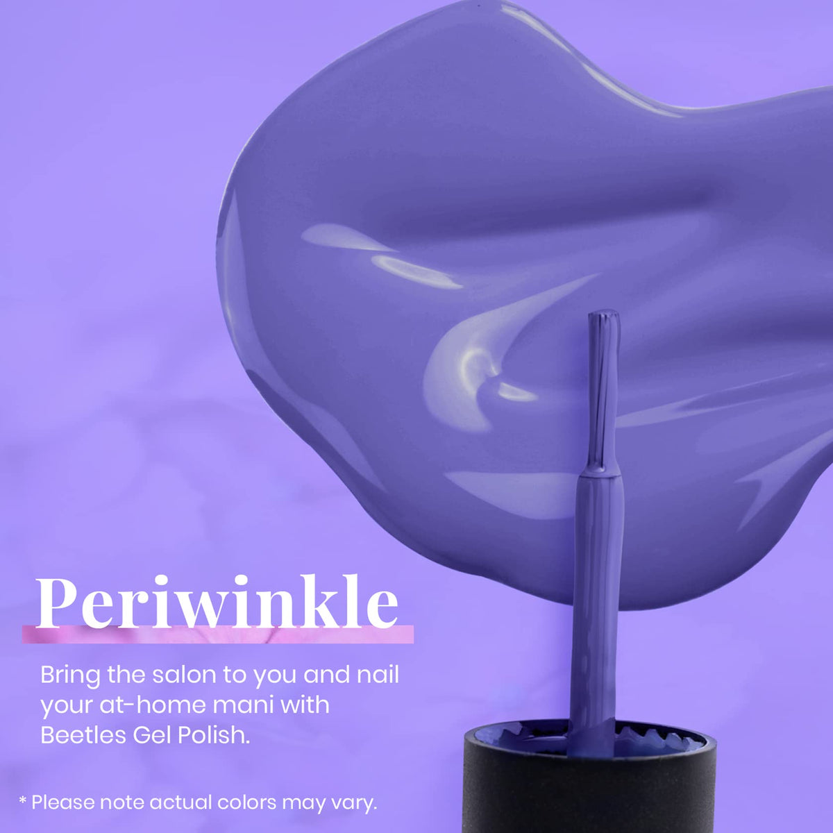 Détails du flacon de vernis gel violet pâle 15ml