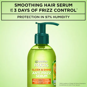 Détails du flacon Garnier Sérum Anti-Frisottis avec huile d'argan