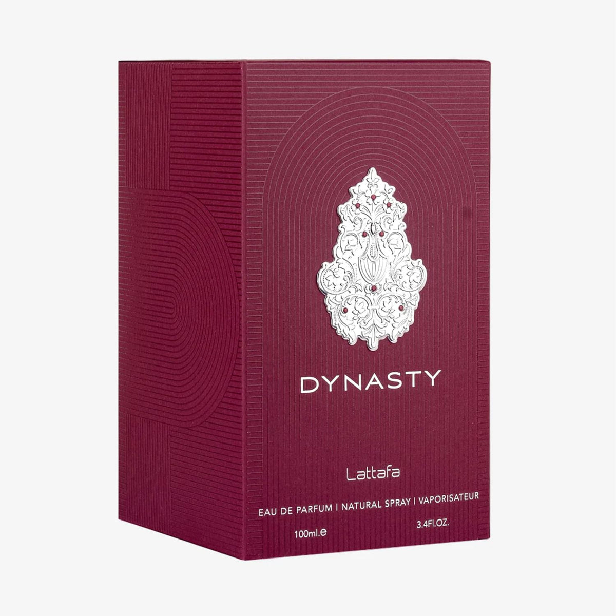 Détails du flacon Lattafa Dynasty avec bouchon