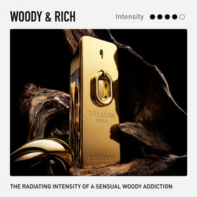 Détails du flacon Rabanne Million Gold avec bouchon doré