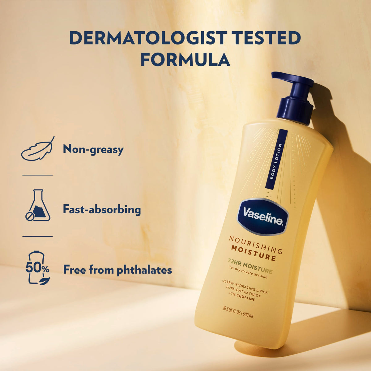Détails du flacon Vaseline Lotion Nourrissante