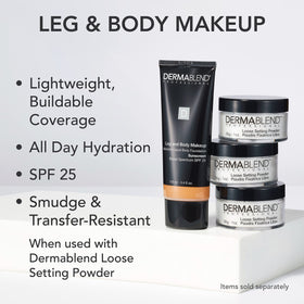 Détails du fond de teint Dermablend pour le Corps, texture sur la main