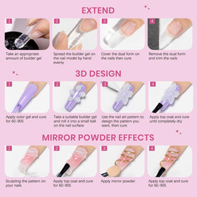 Détails du gel sculptant SUPWEE avec paillettes et décorations