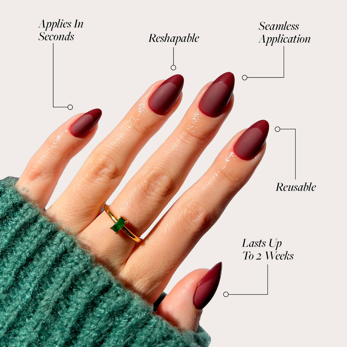 Détails du kit de faux ongles Glamnetic avec accessoires inclus