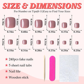 Détails du kit de faux ongles LuckForever avec colle et lime