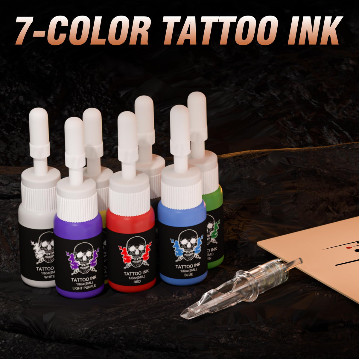 Détails du kit de tatouage HAILONGWEN avec accessoires variés