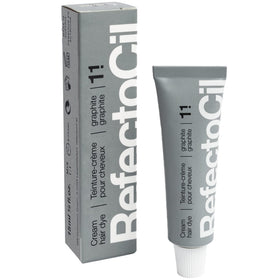 Détails du kit de teinture capillaire RefectoCil Graphite #1.1 avec instructions et accessoires