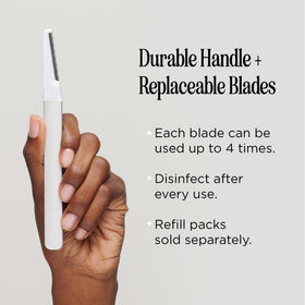 Détails du manche en aluminium de l'outil de dermaplaning