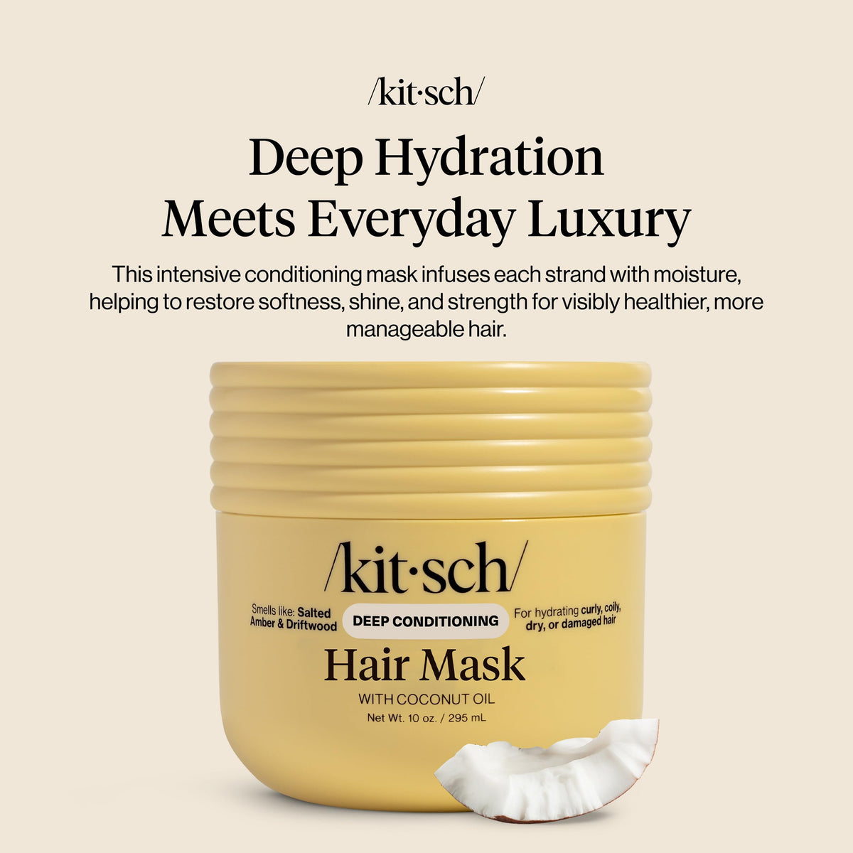 Détails du masque capillaire Kitsch à l'huile de coco 390g