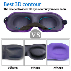 Détails du masque de sommeil 3D REEBENT avec sangle ajustable